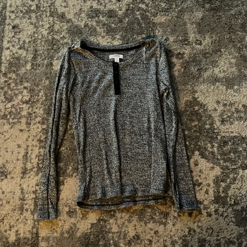 Women's grey pajama shirt